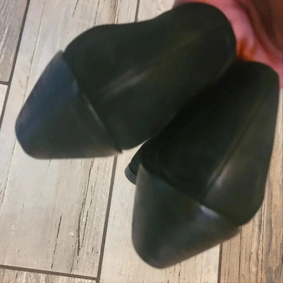 EILEEN FISHER Perry tumbled nubuck suede black ankle booties shoes Wmn's 7.5 - Picture 7 of 11